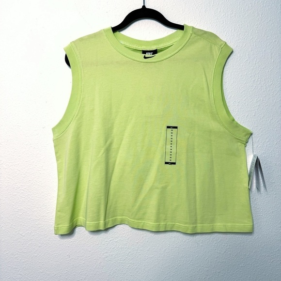 Nike women Sportswear Washed Retro muscle tee Tank Top Cropped plus size 1X NWT - Picture 2 of 9